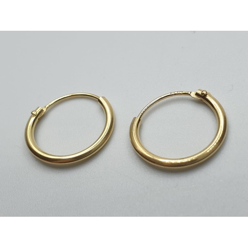 444 - 9CT Y/G SLEEPER EARRINGS