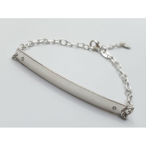 491 - sterling silver ID bracelet