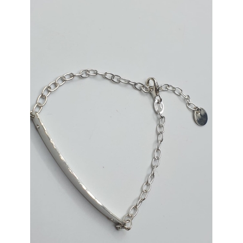 491 - sterling silver ID bracelet