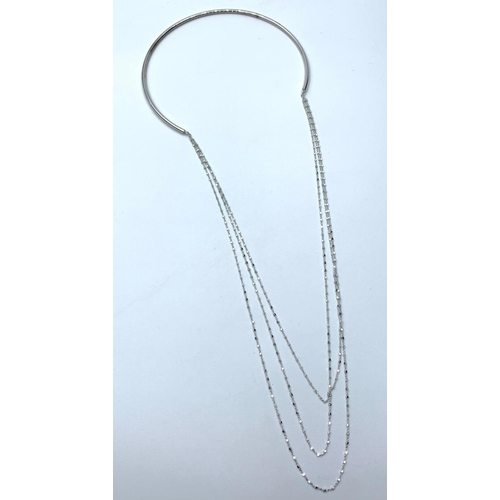 495 - Silver Gold Rhodium Necklace