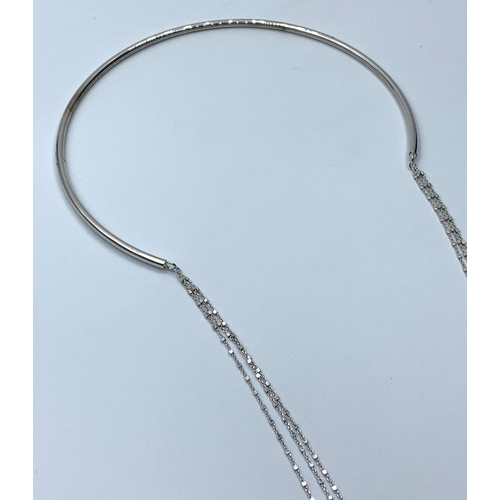 495 - Silver Gold Rhodium Necklace