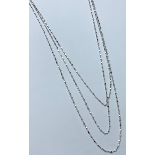 495 - Silver Gold Rhodium Necklace