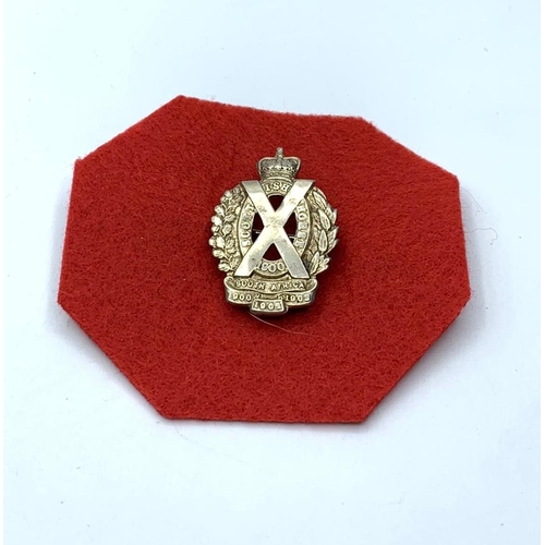 611 - Scottish horse regiment cap badge. Scottish Yeomanry Boer war Glengarry badge. Excellent condition