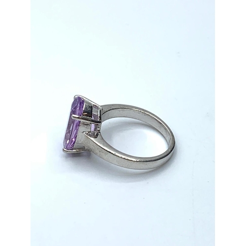 679 - 5.6 Cts Amethyst Ring. In 925 Sterling Silver