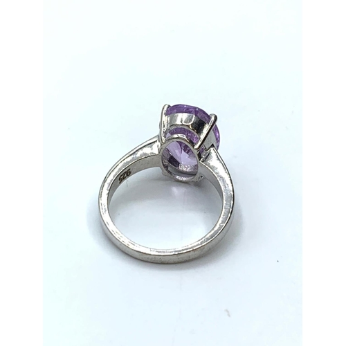 679 - 5.6 Cts Amethyst Ring. In 925 Sterling Silver