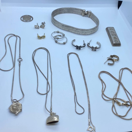 491 - Mixed Lot 925 Silver items, Total Weight 96.83g.