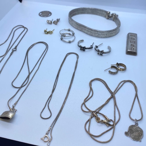 491 - Mixed Lot 925 Silver items, Total Weight 96.83g.