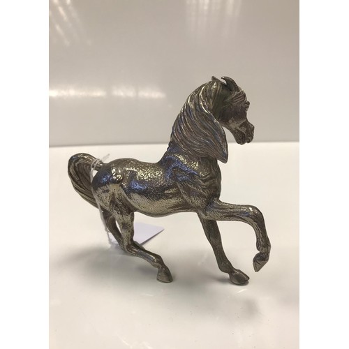 151 - White metal (tested silver) horse