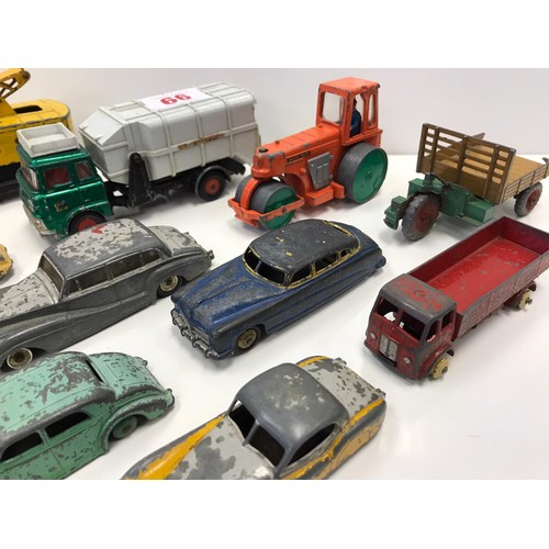 66 - A quantity of Dinky die cast vehicles including a Tardis and a red phone box