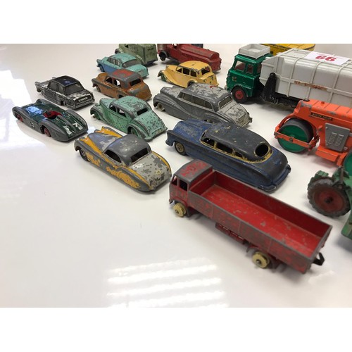 66 - A quantity of Dinky die cast vehicles including a Tardis and a red phone box