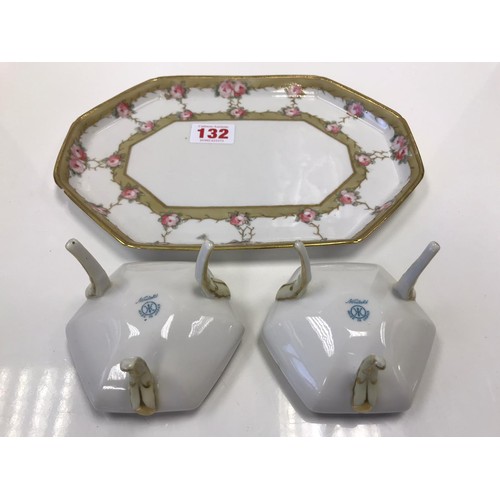 132 - Noritake dressing table vanity set.