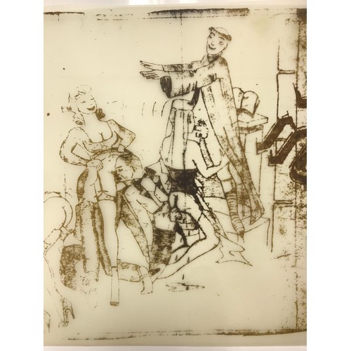 181 - A panorama on acetate of an aristocratic orgy, 132x25cm