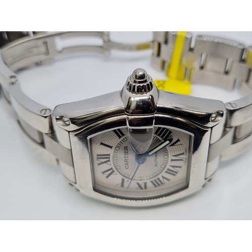 75 - Cartier Roadster Midi Stainless Steel watch, Non Chronograph 36mm. Come with box, no papers, recentl... 