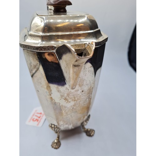 48 - A Mappin & Webb H/M Silver Coffee Pot made in 1904 in Sheffield, 646grams weight and 19cm tall