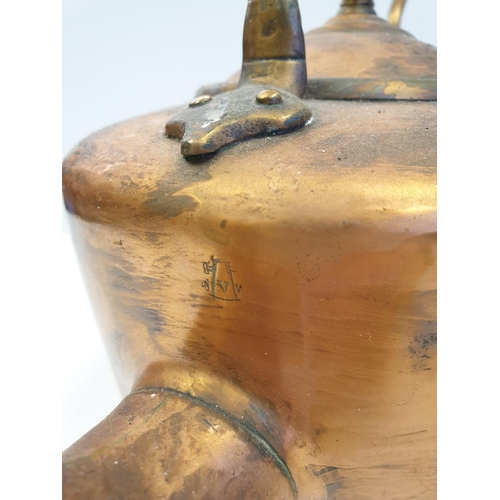 450 - Large Victorian copper kettle