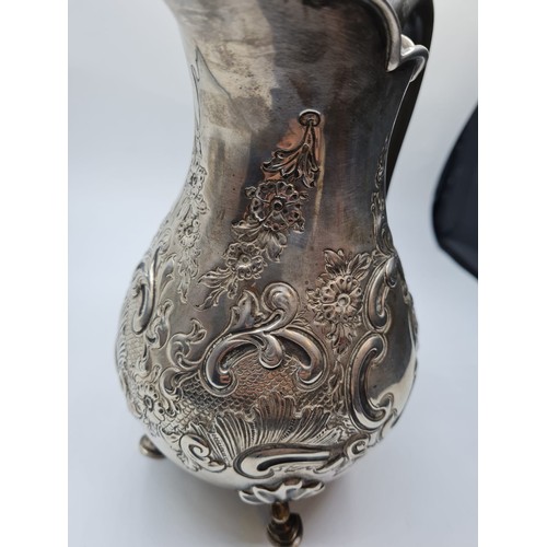 26 - Ornate Silver Water Jug Made in London 1920 hallmarked, 540g weight and 21cm tall