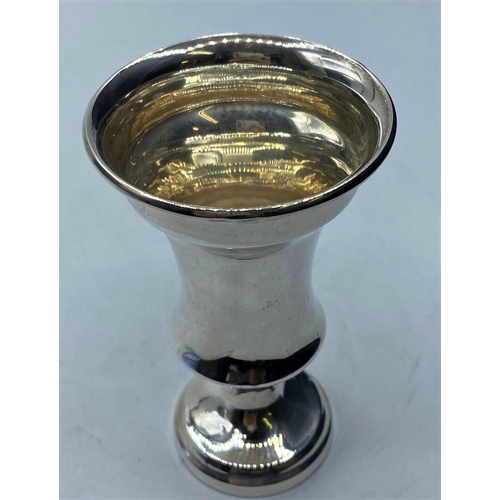 65 - Vintage Silver Kiddush Cup, Clear Hallmark for Saunders and Mackenzie, Birmingham 1928