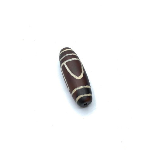 134 - Tibetan Zee agate bead, 28g weight and 5cm long approx