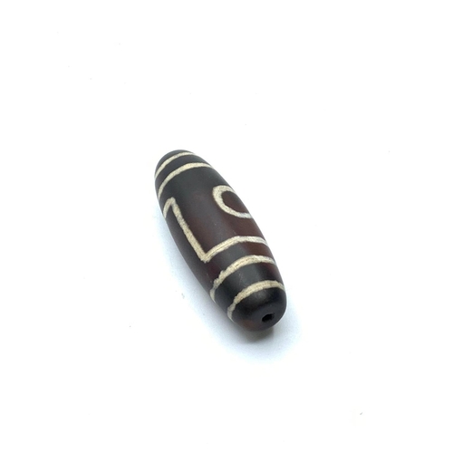 134 - Tibetan Zee agate bead, 28g weight and 5cm long approx