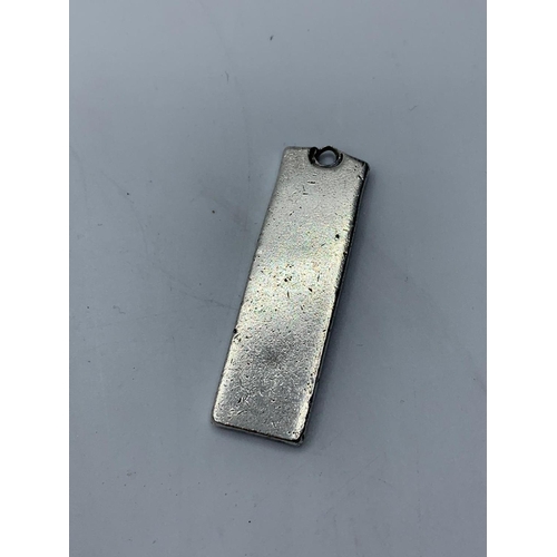 283 - Vintage silver ingot 1977 London hallmark, 4.4cm long (AF)