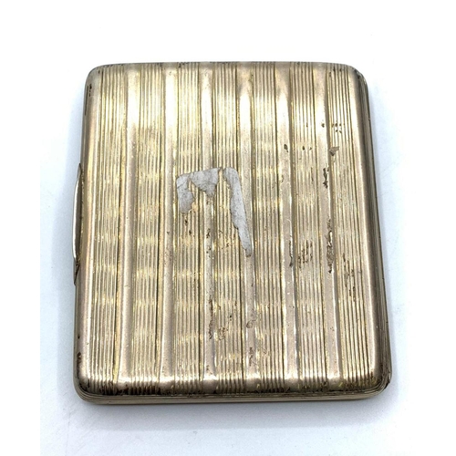 61 - RUSSIAN SILVER 19TH CENTURY CIGARETTE CASE WITH MULTIPLE SIGNATURES, WEIGHT 148.9G AND 9.5 X8CM