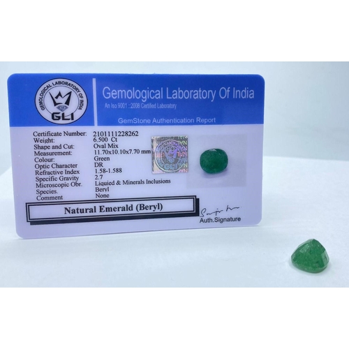 398 - Set of 2 Certified Gemstones - Opal and Emerald