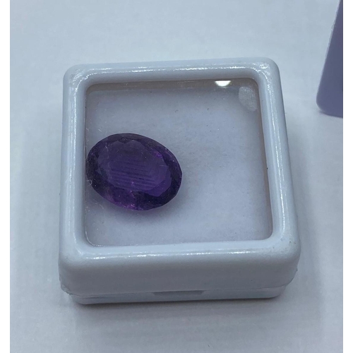 405 - 5.90ct Natural Amethyst Gemstone GLI Certified Oval Shape Deep Violet