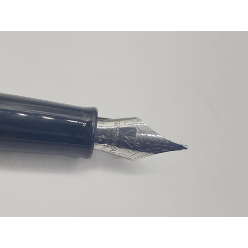 140 - Vintage Waterman FOUNTAIN PEN in brushed steel.  Clear marking for Waterman France on case and Water... 