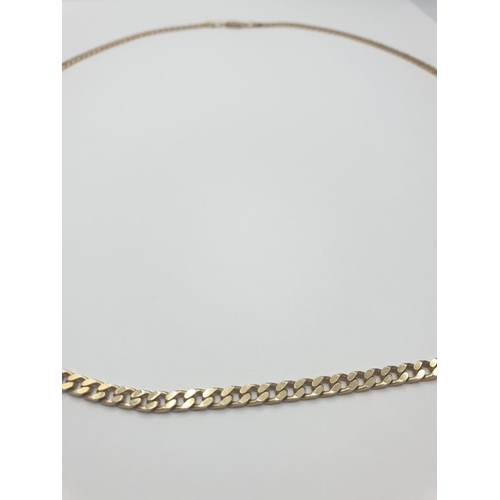 209 - 9ct gold interlink necklace, 16.8g weight and 58cm long approx