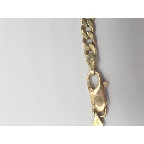 209 - 9ct gold interlink necklace, 16.8g weight and 58cm long approx