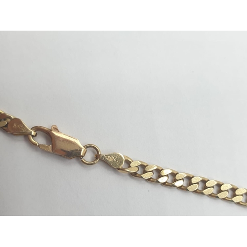 209 - 9ct gold interlink necklace, 16.8g weight and 58cm long approx