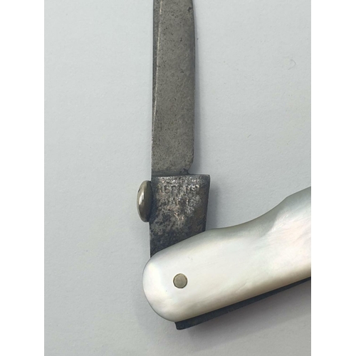 303 - Vintage ladies pen/fruit knife. clear marking for MacPherson Brothers, Glasgow. Having twin blades a... 