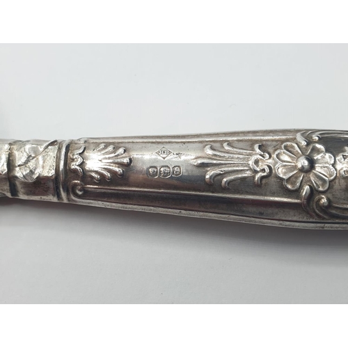 340 - Vintage silver handled pie/cake slice. Clear hallmark for Sheffield 1972. King pattern