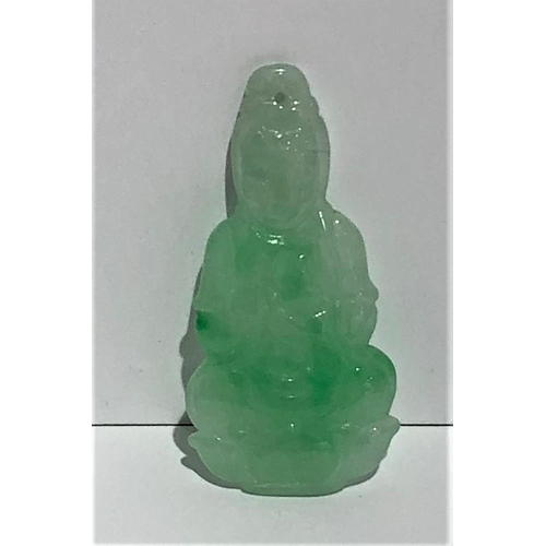 604 - Jade pendant- Tara ( female deity) - 4.7g; length is 40mm