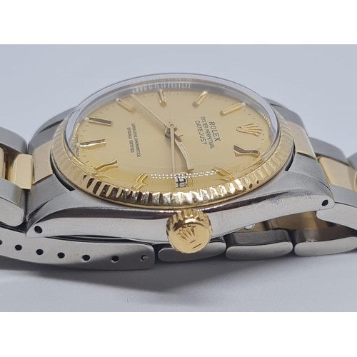 1 - Gents Rolex Date Just Oyster Perpetual watch with Gold Face 36mm, no box/papers in working order and... 