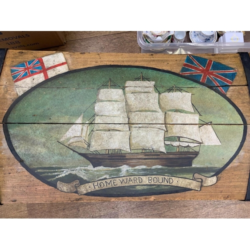 211 - Hand painted sailors chest