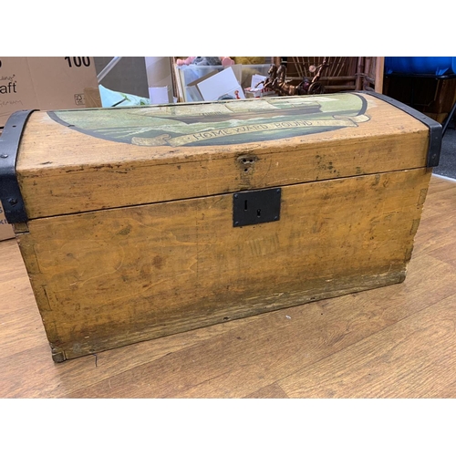 211 - Hand painted sailors chest