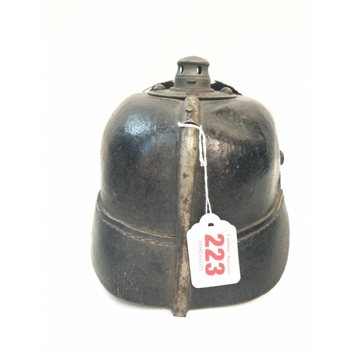 223 - WW1 Imperial German 1915 pickelhaube (missing the detachable spike) found in a cellar near Bapume, S... 