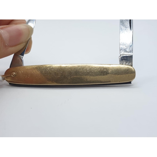 144 - 10ct gold pen knife, weight 21.4g