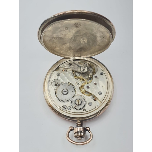 29 - Onoto Silver and 9ct gold engraved POCKET WATCH.