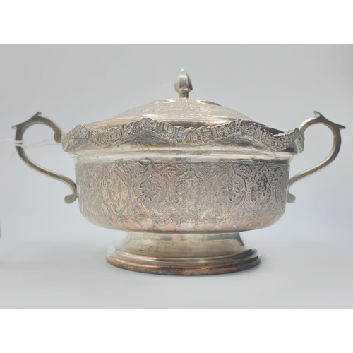 46 - Persian Silver SUGAR BOWL.  278g