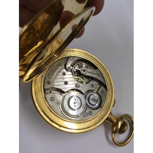 52 - Vintage Doxa Goliath automaton POCKET WATCH (moving flag), ticks if shaken but needs service but bal... 