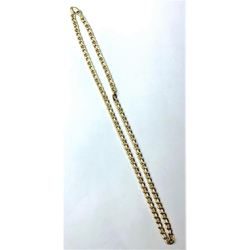 10 - 14CT YELLOW GOLD ANCHOR STYLE CHAIN, WEIGHT 18.7G