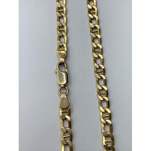 10 - 14CT YELLOW GOLD ANCHOR STYLE CHAIN, WEIGHT 18.7G