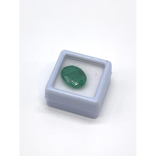 829 - 8.80ct Oval Colour Enhanced Emerald Gemstone GLI certified