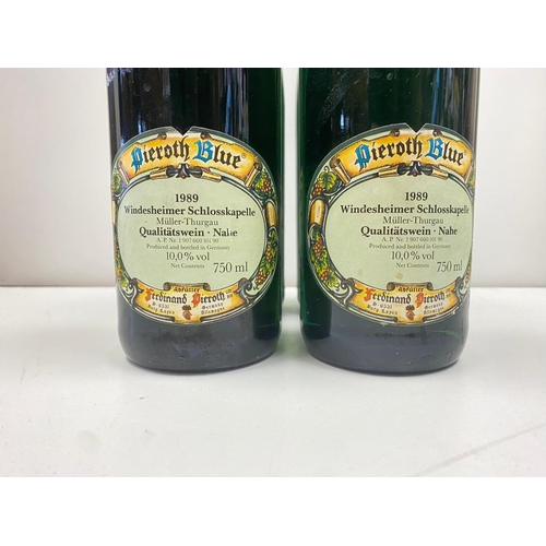 811 - 4x bottles of 1989 Pierroth Blue quality white wine