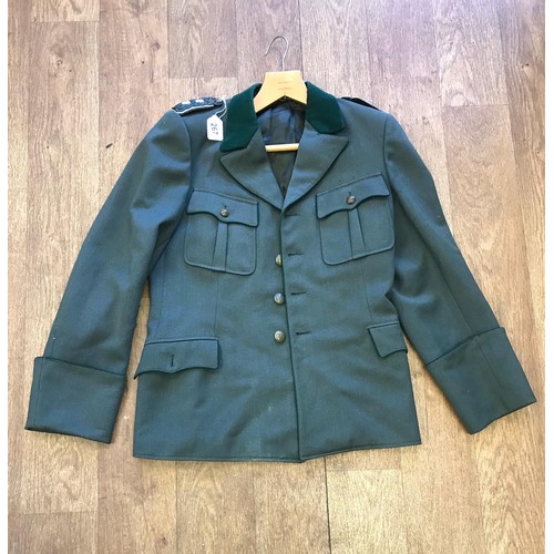 818 - East German Forestry Service jacket with shoulder boards
Approx 40 inch chest