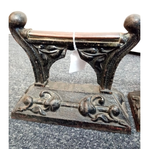 823 - Pair of Victorian boot scraper door stops (2)