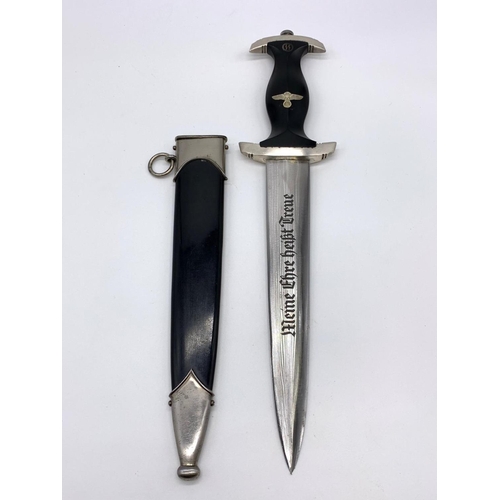 6 - Enlisted Man’s SS Dagger with transitional period makers marks of Eichorn and Rzm. Nice tight fit in... 