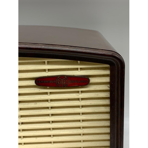 196 - A Pye 1950/60 Bakelite Radio in working order